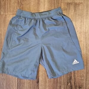 Blue/gray Adidas Aeroready shorts